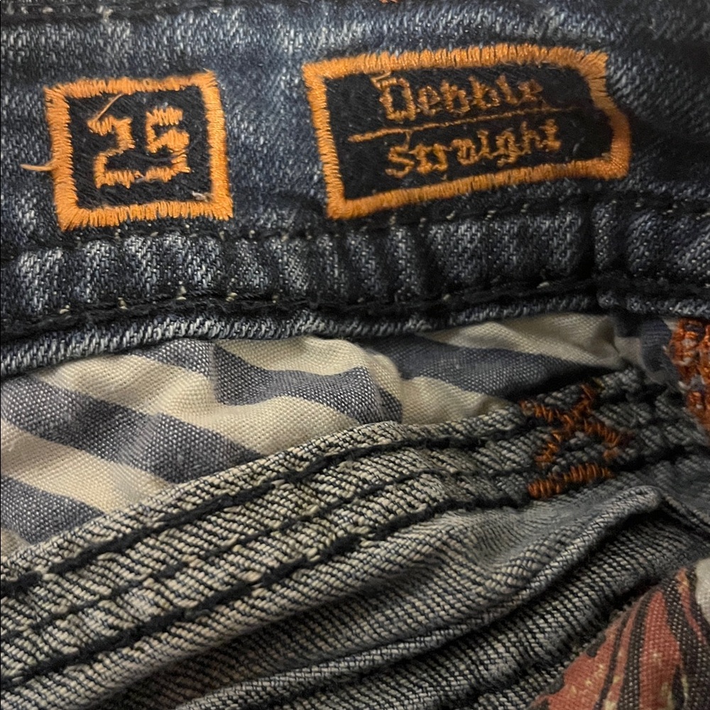Rock Revival Women's Debbie Straight Embellishdd Jeans Sz 25 - Picture 7 of 15